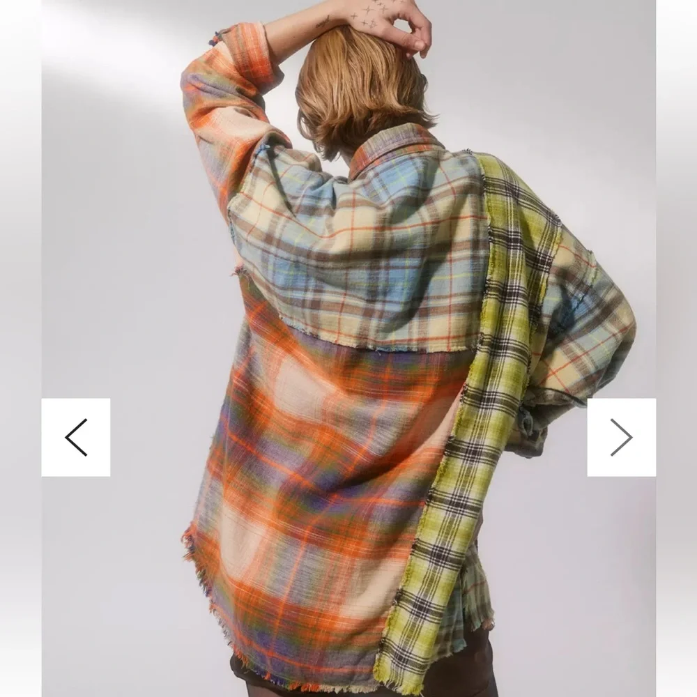 Urban Outfitters 
BDG Red, yellow and Blue Patchwork Plaid Shirt XS - Picture 4 of 16